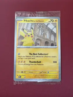 Pokemon TCG Pikachu At The Museum Jumbo Promo Card Brand New And Sealed - Image 1