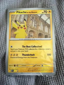 Pokemon TCG Pikachu At The Museum Jumbo Card Promo (Sealed) - Image 1