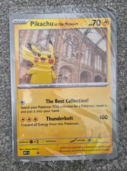 Pokemon TCG Pikachu At The Museum Jumbo Card Promo (Sealed) - Image 1