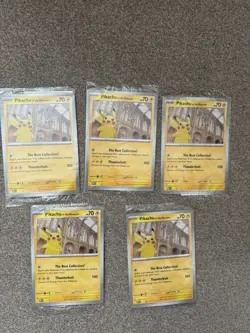 5x Pokemon Pikachu At The Museum( Sealed & Brand New) Jumbo Promo Card - Image 2