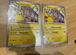 Pokemon TCG Pikachu At The Museum Jumbo Promo Card SEALED x2 - Image 1