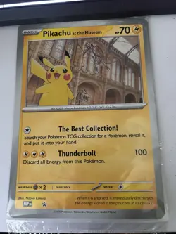 Pikachu At The Museum Jumbo Pokemon Card Promo Card Sealed - Image 1