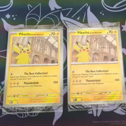 Pokemon TCG Pikachu At The Museum Jumbo Promo Card SEALED x2 - Image 1