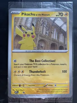 Pokemon - Pikachu Night At The Museum Jumbo Promo Card - Brand New and Sealed - Image 2