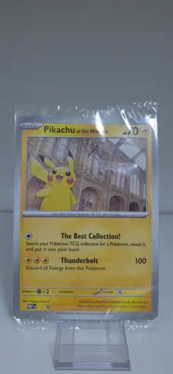 Pokemon Natural History museum nhm Pikachu at the Museum Promo Jumbo Card SEALED - Image 1