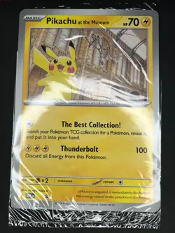 Pokemon TCG Pikachu At The Museum Jumbo Promo Card 2026 - Sealed - New - Image 1