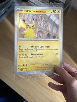 Pokemon TCG: Pikachu At The Museum Jumbo Promo Card - SEALED - Image 1