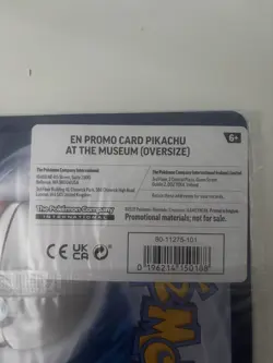 Pokemon TCG Pikachu at the Museum Jumbo Promo Card - Sealed - Image 3