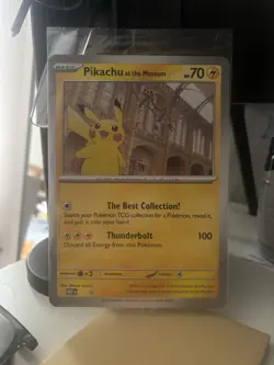Pokemon TCG Pikachu at the Museum Jumbo Promo Card - Sealed - Image 1