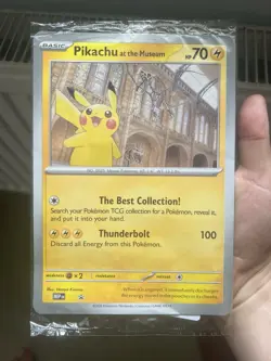 Pokemon TCG Pikachu At The Museum Promo Card Jumbo Card Sealed New - Image 1