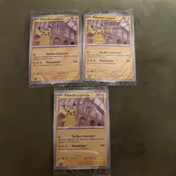 3 x Pokemon TCG Pikachu At The Museum Jumbo Promo Card - New & Sealed - Image 1