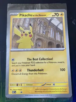 Pokemon TCG Pikachu At The Museum Black Star Promo Jumbo Card Sealed - Image 1
