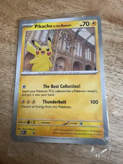Pokemon Pikachu At The Museum Jumbo Promo Card - FACTORY SEALED With Barcode - Image 1