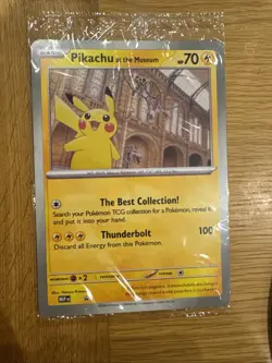 Pokemon TCG Pikachu At The Museum Jumbo Promo Card Sealed New - Image 1