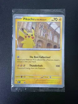 Pokemon TCG - Pikachu At The Museum Promo Jumbo Card (Sealed) - NM - Image 1