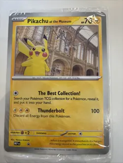 Pokemon TCG Pikachu At The Museum Jumbo Card Promo English Sealed Mint - Image 1
