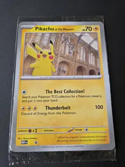 Pikachu At The Museum - Sealed Jumbo Promo Pokemon Card - Image 1