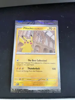 Pokemon TCG Pikachu At The Museum Promo Card Oversized Jumbo Sealed Card - Image 1