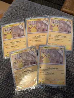 Pokemon TCG Promo Jumbo Card - Pikachu at the Museum - UK EXCLUSIVE x5 SEALED - Image 1