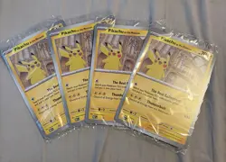 Pokemon TCG Pikachu At The Museum MEP Promo Card Jumbo Oversized Sealed X4 - Image 1