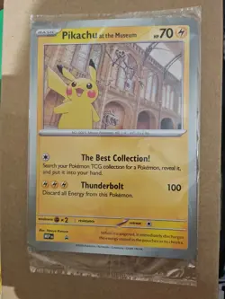 Pokemon TCG Pikachu At The Museum MEP Promo Card Jumbo Oversized Sealed - Image 1