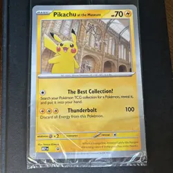 Pokemon TCG: Pikachu At The Museum Jumbo Promo Card - SEALED - Image 1
