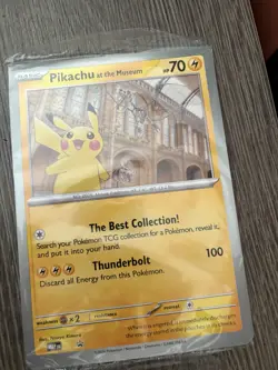 Pokemon TCG Pikachu At The Museum Jumbo Promo Card - New Sealed - Image 1