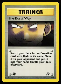 The Boss's Way 73/82 1st Edition Uncommon Team Rocket Pokemon Card - Image 1