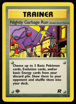 Nightly Garbage Run 77/82 1st Edition Uncommon Team Rocket Pokemon Card - Image 1