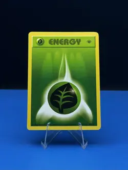 Pokemon Card - Grass Energy Base Set (Shadowless) 99/102 1st Edition - NM - Image 1