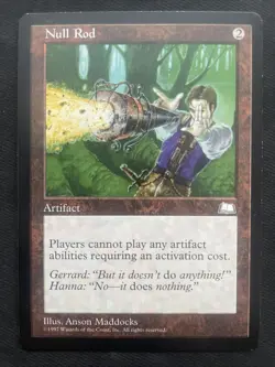 Magic the Gathering Weatherlight Null Rod Rare Regular Card - Image 1