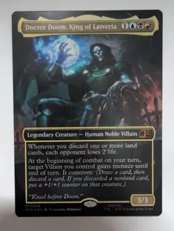MTG Doctor Doom, King Of Latveria 0006 Borderless FOIL Marvel Super Heroes NM - Image 1