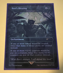 MTG - (Primal Vigor) Bast's Blessing - Foil - Marvel Secret Lair - Image 1