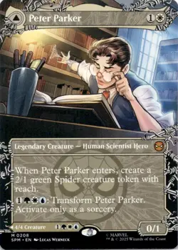 Peter Parker - SPM #208 Mythic Marvel's Spider-Man Magic: The Gathering NM - Image 1