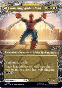 Peter Parker - SPM #208 Mythic Marvel's Spider-Man Magic: The Gathering NM - Image 2