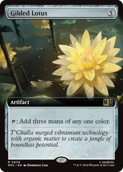 x1 Gilded Lotus - Extended Art R MTG Commander: Marvel Super Heroes M/NM, Englis - Image 1