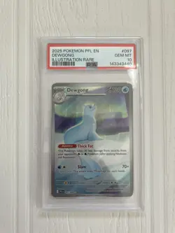 2025 Pokemon Phantasmal Flames Dewgong Illustration Rare 097/094 PSA 10 Gem Mint - Image 1