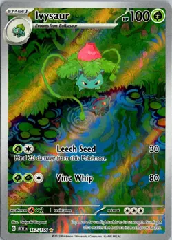 Pokemon TCG Ivysaur Scarlet Violet-151 Holo Card 167/165 IR English - Image 2
