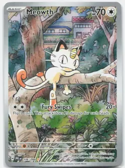 Meowth 106/094 Illustration Rare Phantasmal Flames Pokemon Near Mint - Image 1