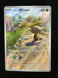 Pokemon Paldean Wooper 102/094 Illustration Rare Holo Basic Phantasmal Flames - Image 1