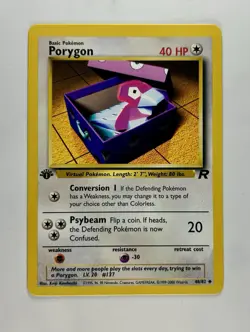 Porygon 2000 Pokemon Team Rocket 1st Edition Uncommon #48/82 * Near Mint - Image 1