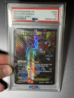 PSA 5 EX 2015 POKEMON XY ROARING SKIES #103 FULL ART HYDREIGON EX - Image 1