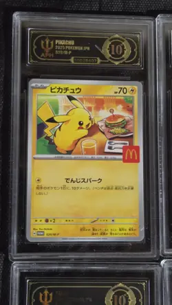 2025 Pokemon Pikachu 020/M-P McDonald’s Promo JPN 10 GEM MINT LOT & Promo toy - Image 5
