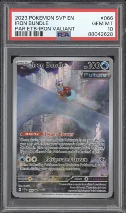 Iron Bundle 2023 Pokemon Scarlet & Violet Promo SVP 066 Iron Valiant ETB PSA 10 - Image 1