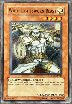 Yu-Gi-Oh! - TWED - Wulf, Lightsworn Beast - Super Rare - LODT-EN023 - NM - Image 1