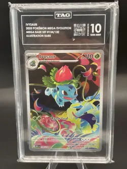 Pokemon Ivysaur Illustration Rare Holo Me01 Mega Evolution 134/132 2025 TAG 10 - Image 1