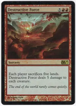 Destructive Force M11 Core Set 2011 FOIL Red Rare Sorcery MTG NM AZ1 - Image 1