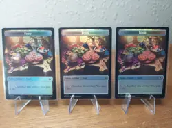 3x MTG Bloomburrow Food Tokens Double Sided Foil NM - Image 1