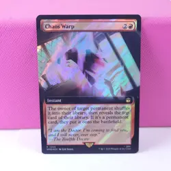 MTG Chaos Warp Surge Foil Extended Art Doctor Who LP English - Image 1