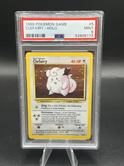 Pokemon Base Set Unlimited Clefairy - Holo 5/102 PSA 9 - Image 1